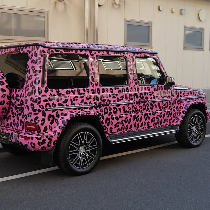 カスタム プリント Pink Leopard ピンクレオパード柄 カーラッピングフィルム