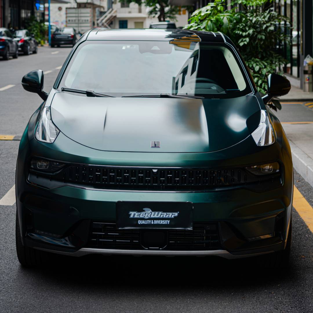 サテン メタリック HM07 Matte Green Black Silk マットグリーンブラックシルク カーラッピングフィルム