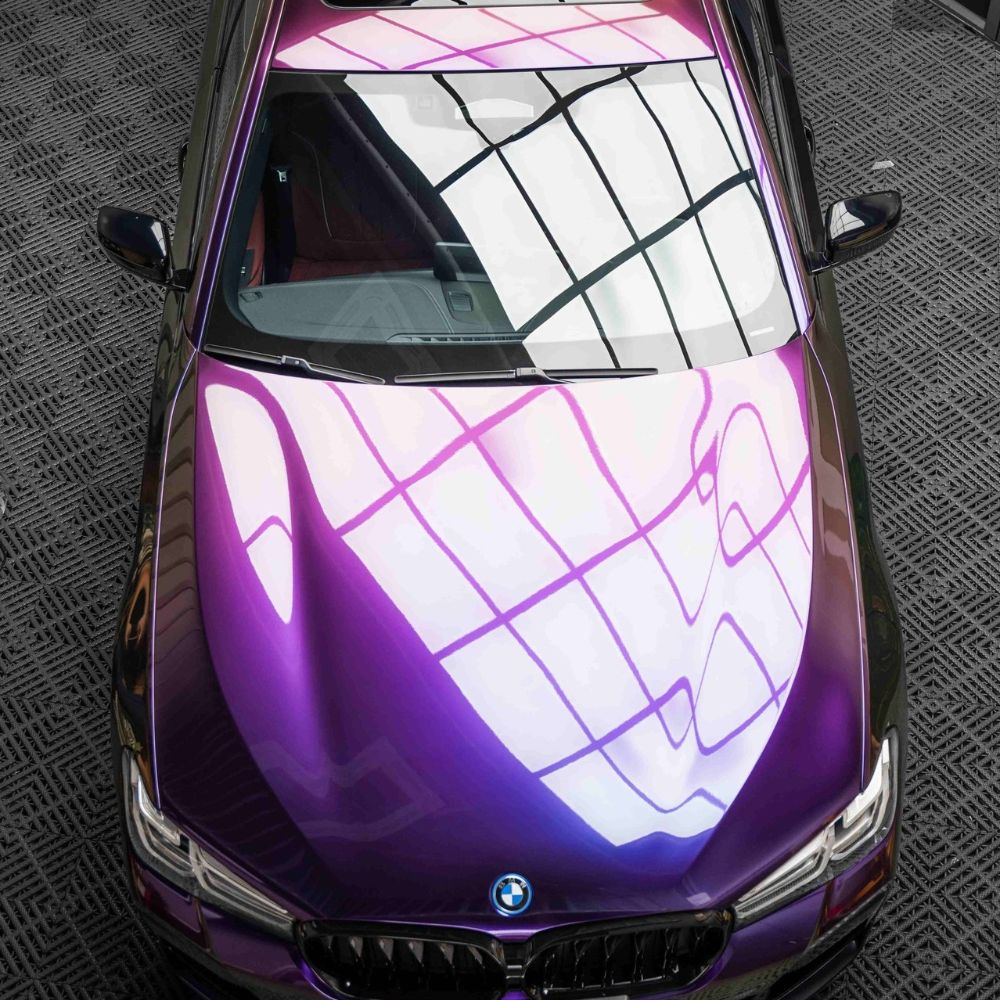 カラーチェンジ RD19-HD Purple Green パープルグリーン カーラッピングフィルム