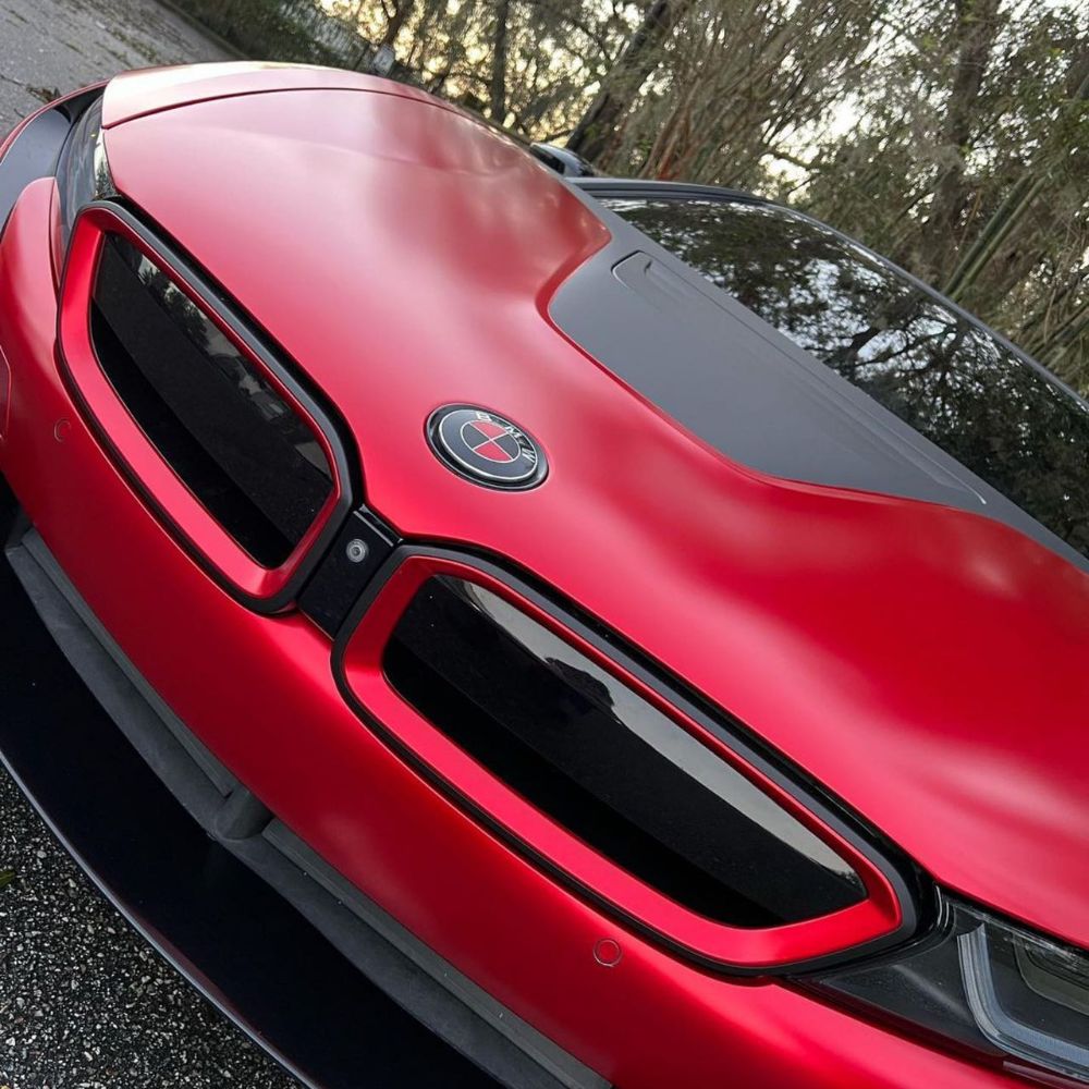 サテン クローム VCH401-S Crimson Red クリムゾンレッド カーラッピングフィルム